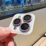 Rhinestone Decor Camera Lens Protector, 1 Set Phone Lens Protective Film, Phone Accessories Compatible with iPhone 16/15/14/13/12/11 Pro Max, Lens Cover, Protection - Image 4