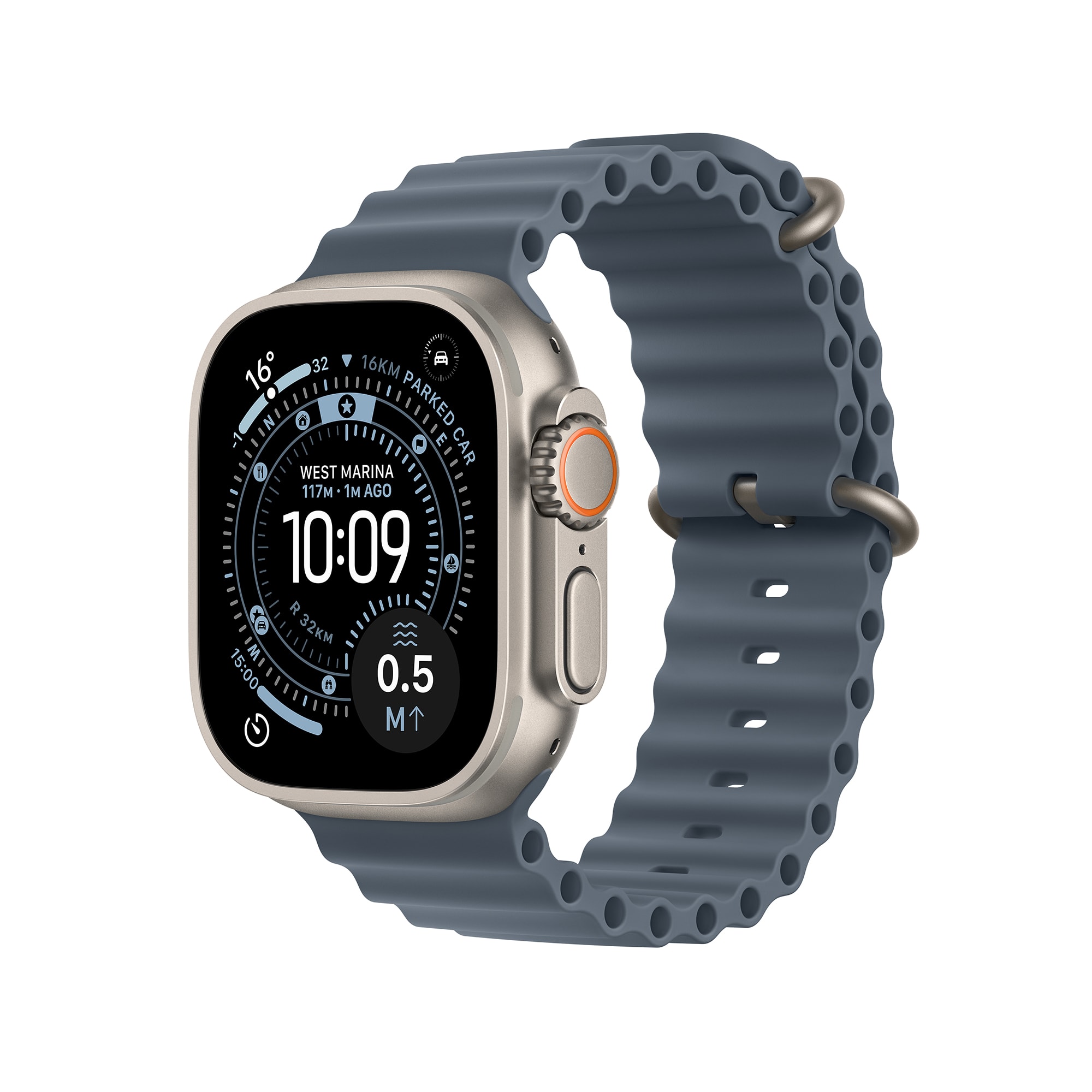 主图-05 Apple Watch Ultra 3 (GPS + Cellular), 49mm Titanium Case with Ocean Band - Image 1