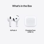 Apple AirPods 4 Wireless Ambient Sound Earbuds, 4th Generation, Bluetooth, White - Image 8